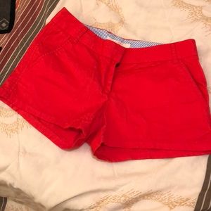 J. Crew Red Chino Shorts